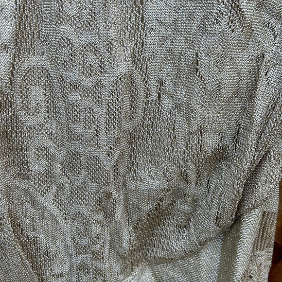 Vintage Nieman Marcus Dress 80's 90's Gold Party Dress with Drop Waist Fringe - Picture 8 of 8